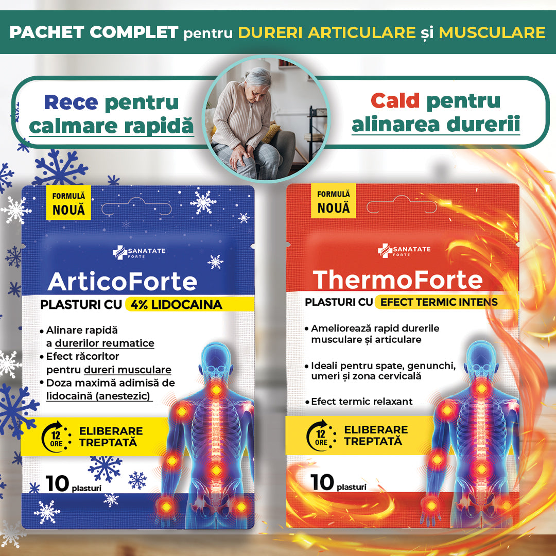 Pachet 10x Plasturi ArticoForte si 10x Plasturi ThermoForte