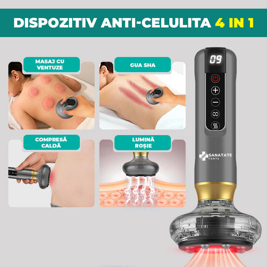 Dispozitiv anti-celulita 4 in 1, cu lumina rosie